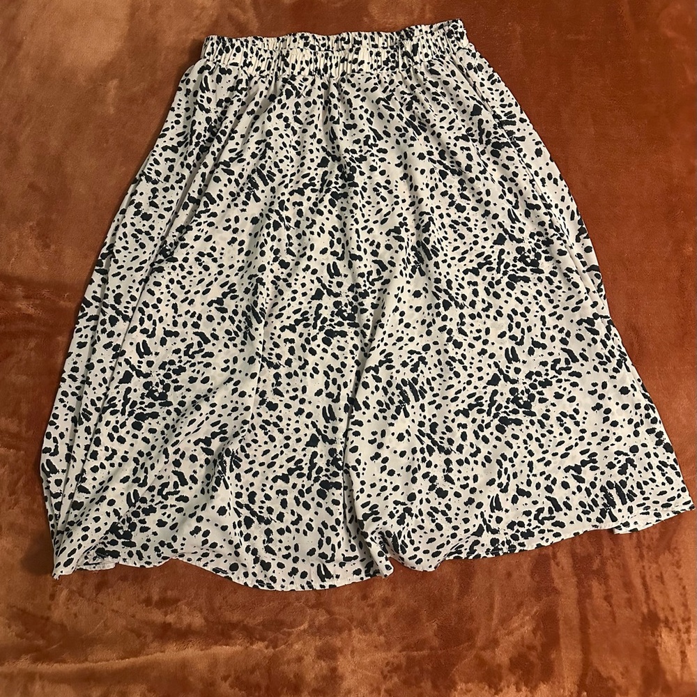 Shein long flowy animal print skirt